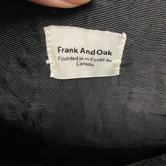 Frank and Oak Navy Blue Leather Envelope Crossbody Bag - Picture 13 of 16